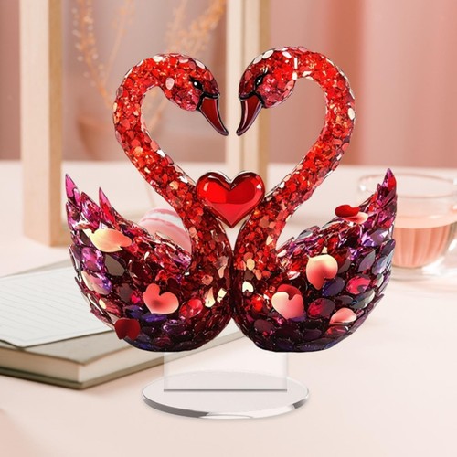 Romantic love swan ornament - romantic,