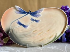 Franz Porcelain Dragonfly Serving Tray 11” Platter XP1902 BOXED UNUSED! PERFECT!