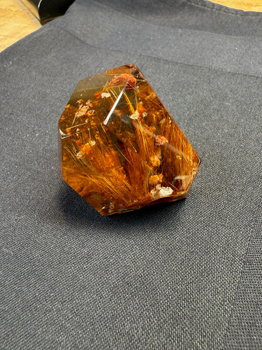 Rare rutilated rutile gold - rutile,