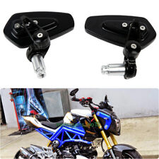 Black Motor 7/8" Handle Bar End Rearview Side Mirrors For Honda GROM MSX 125 UK