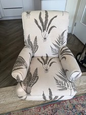Black and Cream Upholstered