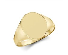 9ct Yellow Gold Oval Signet