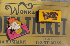 2 X  Gene Wilder As Willy wonka And Golden Ticket charms for crocs British retro