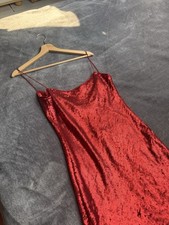 Zara Red Sequin Spaghetti