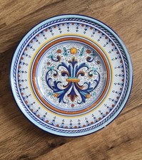 Ricco Deruta Hand Painted Maiolica Style Plate, Signed
