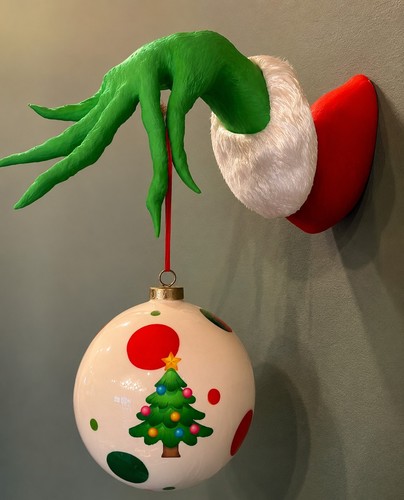 Grinch inspired bauble holder - bauble,