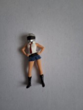 1/64. Scale Motorbike Girl Miniature Figure for Diarama Scene Layout