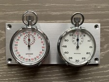 Vintage Breitling Wakmann Stopwatch Set on a Dash Panel Rally Timer 2