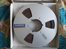 RARE VINTAGE AMPEX 406 PRECISION MAGNETIC TAPE 10.5"  1 INCH USED CONDITION  ))