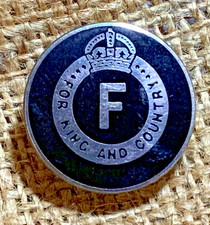 WW2 For king and country lapel