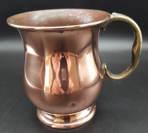 Antique copper tankard with - antique,