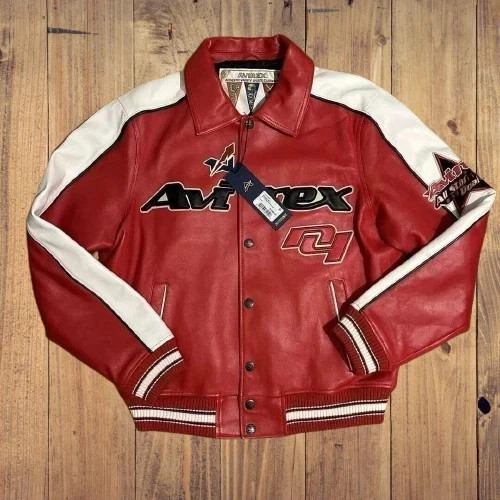 Men avirex leather jacket - men's,