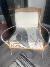 2 modern cream  wicker and