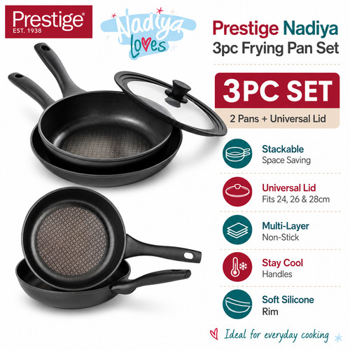 Prestige nadiya 3pc frying pan - prestige,