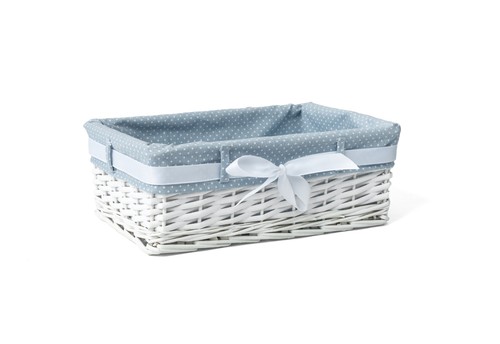 White wicker storage gift - white,