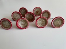 ANTHROPOLOGIE 9 x red glazed