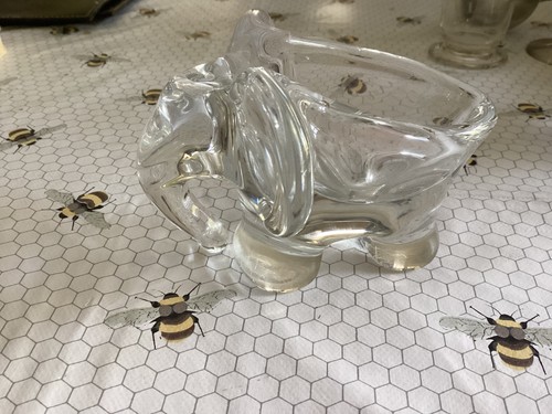 Vintage crystal elephant - crystal, by