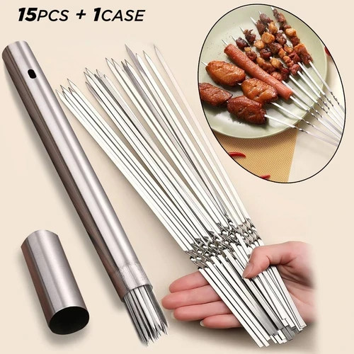 15pcs bbq stainless steel - 15pcs,