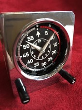 LAND ROVER DEFENDER PUMA TDCI WW2 AVIATION PILOT BOMBER REPLICA CLOCK IN CHROME