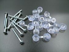 Corrugated PVC plastic roofing sheet fixing kit 10-piece, clear cover caps