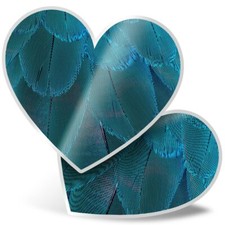 2 x Heart Stickers 15 cm -