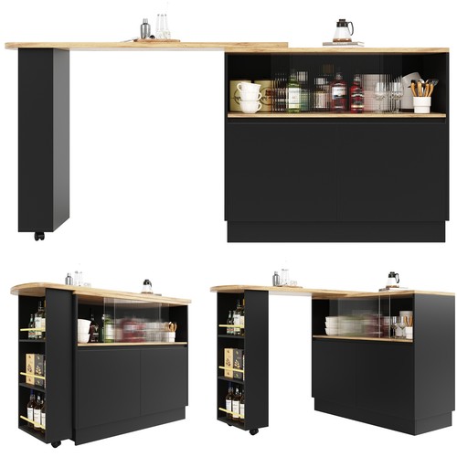Extendable kitchen island - kitchen,