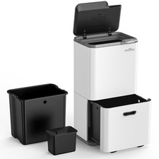 Kitchen Bin,63L Triple Rubbish