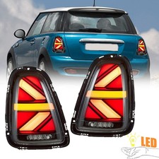 LED Tail Lights Black Red Rear