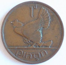 1928 Irish One Penny Coin