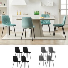 4X Velvet Dining Chairs