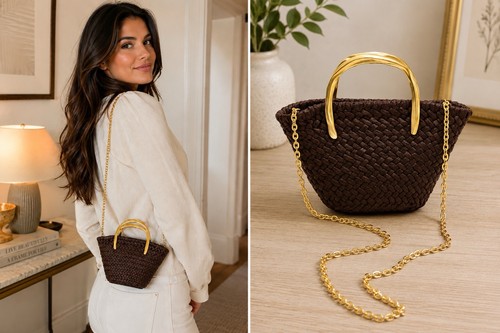 Zara chocolate brown woven - brown,
