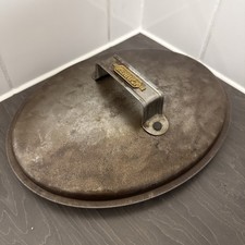 1.5 gallon tin lid oval for a Romany Gypsy Cast Iron Cooking pot 