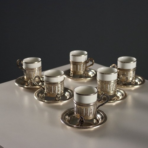 Antique coffee cups silver and - cups,
