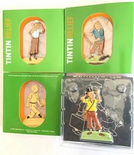 4x figure metal Tintin relief