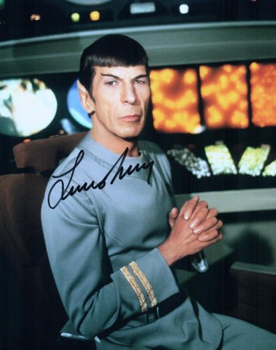 Leonard nimoy signed 8x10 - nimoy,