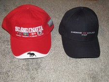 2 Scandinavian Explorer Caps 1 With 4 Flags & 1 With Scandinavian Explorer