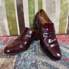 Barker Made In England Ox Red Loafer Dress Shoes Mens Uk Size 7.5 E All Leather