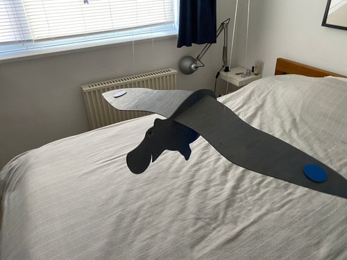 Flying flapping hippo wooden - flapping,