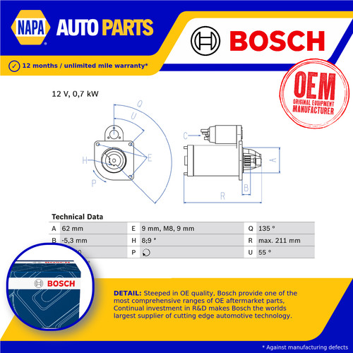 Starter motor fits citroen - fits,