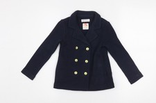 H&M Girls Blue Double-Breasted