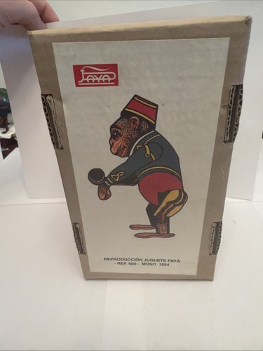 Paya tinplate clockwork monkey - paya,