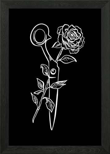 Hairdresser scissors framed - hairdresser,