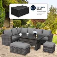 Corner Rattan Garden Furniture