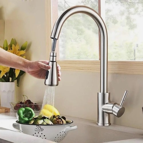 Brushed nickel kitchen faucet - kitchen,