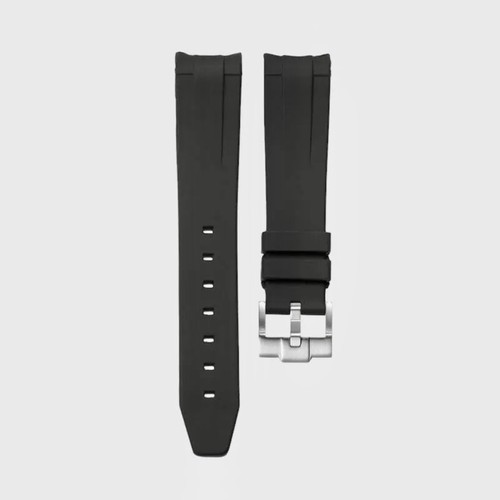 20mm black rubber - black, strap