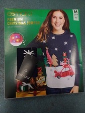 Ladies  Knitted  Presents Christmas Santa Xmas Jumper  With Lights and music'