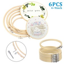 set of 6 Bamboo Hand