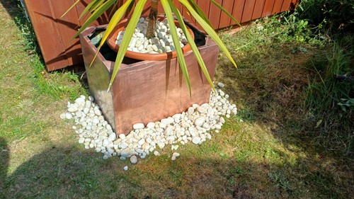 Copper planter plant pot - copper, pot,