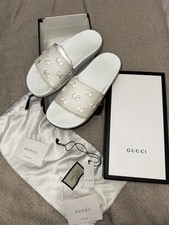 Gucci Women's White GG Rubber