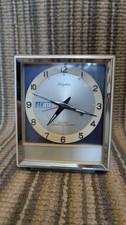 Retro vintage clock RHYTHM.With date,alarm .Made in Japan.1950s.Excellen cond.